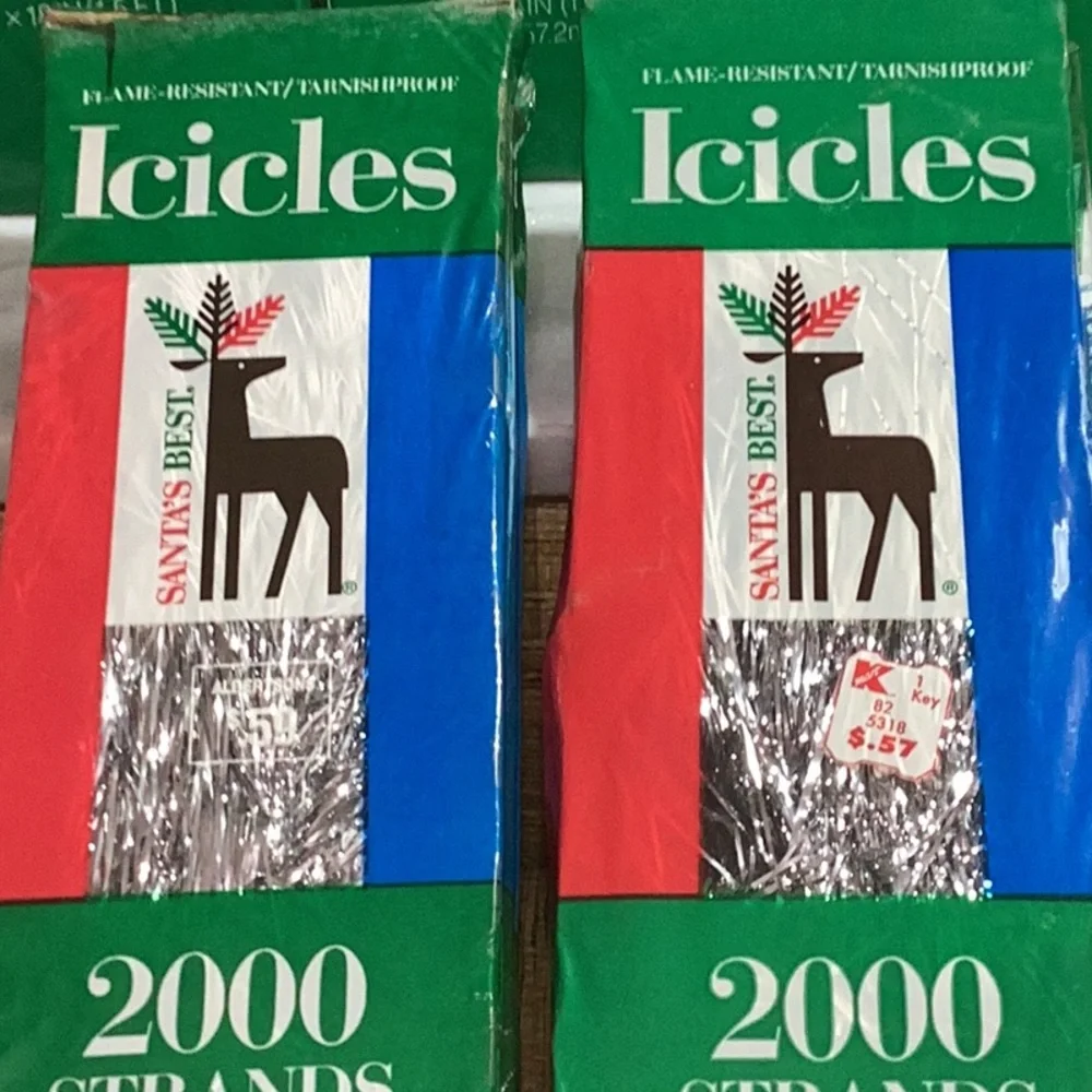 Vintage Santa’s Best Christmas Icicles 2000 strands in each lot of 5